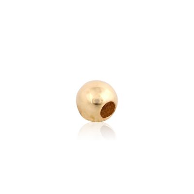 Yellow Gold Filled Two Hole Plain Bead 2.5mm  (Hole 1mm)