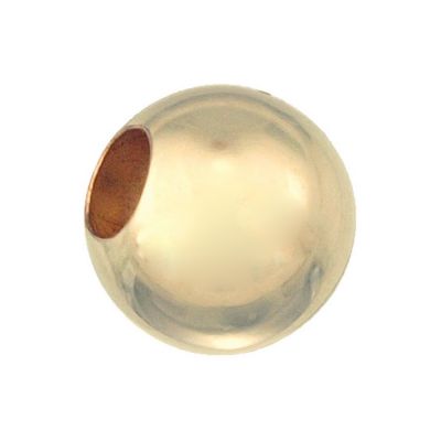 Yellow Gold Filled Two Hole Plain Bead 4mm (Hole 1.7mm)
