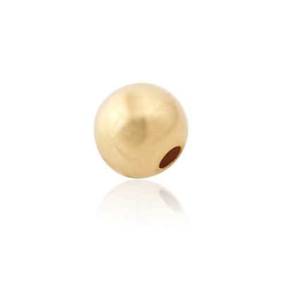 Yellow Gold Filled Two 5mm Seamless Round Bead (Hole Size: 1.5mm)