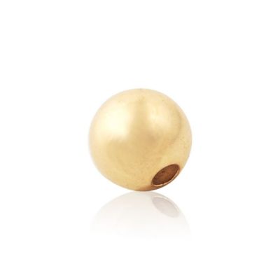 Yellow Gold Filled Two Hole Plain Bead 6mm (Hole 1.8mm)