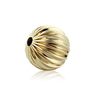 14K Yellow Gold Corrugated Bead  13mm (064Brs12400001)