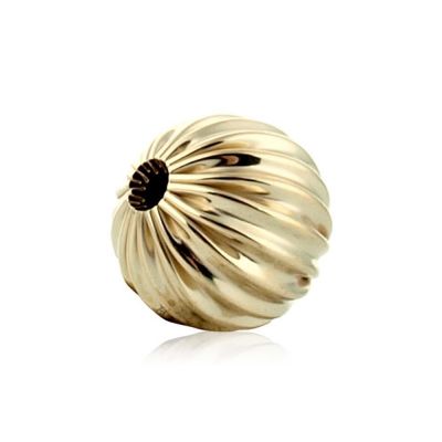 14K Yellow Gold Corrugated Bead 8mm (060-075 064Brs17400001)