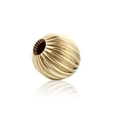 14K Yellow Gold Corrugated Bead 5mm (2005 064Brs10500001)