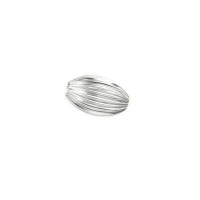 925 Sterling Silver Corrugated Bead 12.5/8.5mm