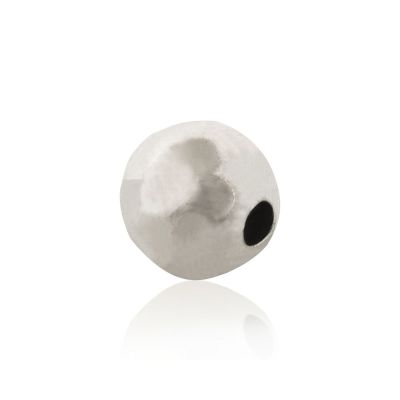 925 Sterling Silver Hammered Bead 9mm (Hole 1.5mm)