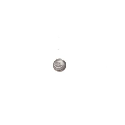 925 Sterling Silver Moon Cut Bead 4mm
