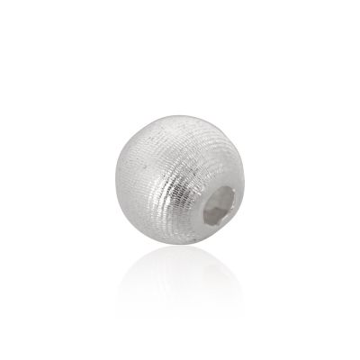 925 Sterling Silver Satin Textured Bead 5mm
