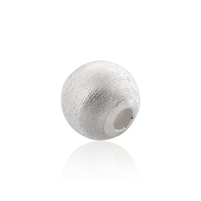 925 Sterling Silver Satin Textured Bead 6mm