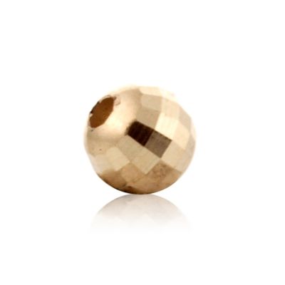 14K Yellow Gold Faceted Bead 4mm (Hole 0.50-0.55mm) (064Bdz314000000)