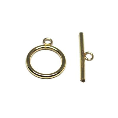 Yellow Gold Filled T-Clasp 8mm(Wire 1.2mm, Bar 15mm)