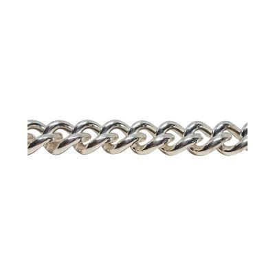 925 Sterling Silver Hollowed Curb Chain 9.8mm
