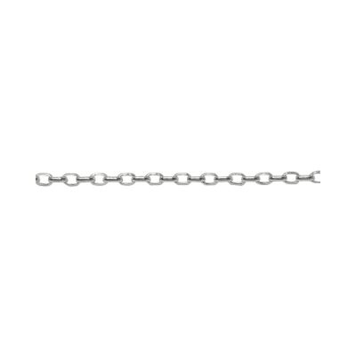 925 Sterling Silver Rectangle Rolo Chain 0.8x1.5x1mm