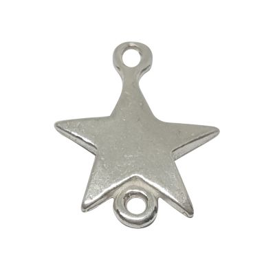 925 Sterling Silver Star Pendant With 2 Rings