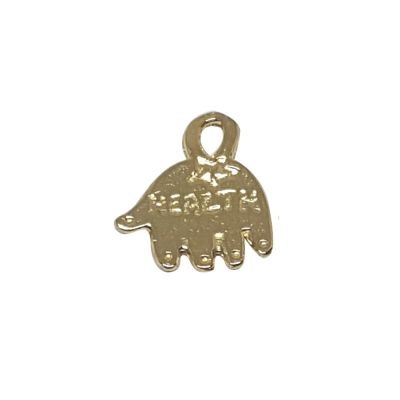 14K Gold Plated Small Health Hamsa Pendant