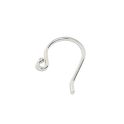 925 Sterling Silver Flat Ear Wire +Bead