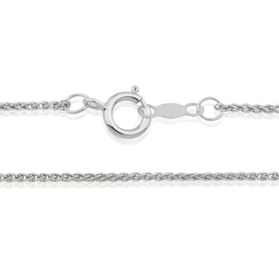 14K White Gold 1.05mm 16.5" (42Cm) Spiga Chain