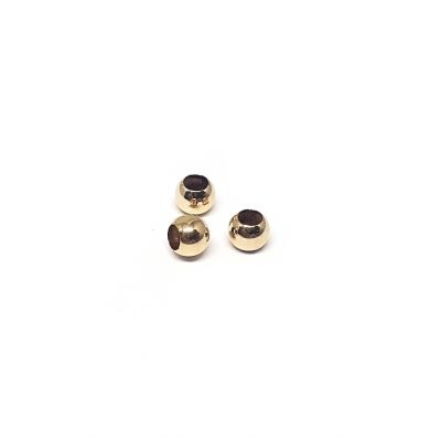 Yellow Gold Filled Two Hole Plain Bead 3mm (Hole 1.7mm)