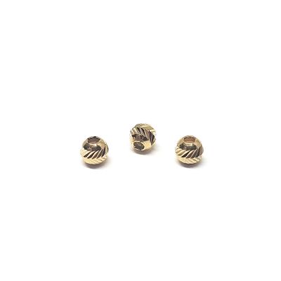 Brass 3mm Diamond Cut Beads (Hole Size: 1.2mm)
