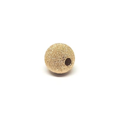 Yellow Gold Filled Round Laser Finish Bead 8mm  