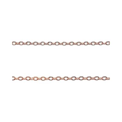 Rose Gold Filled Flat Oval Chain 2mm
