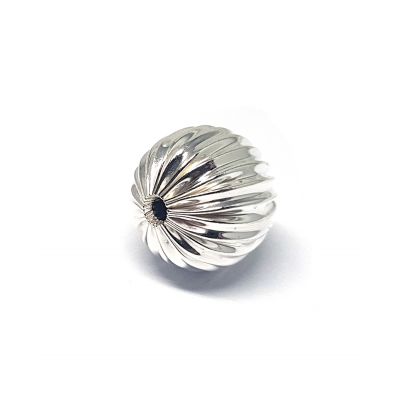 925 Sterling Silver Corrugated Bead 16mm