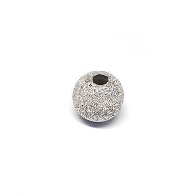 925 Sterling Silver Laser Finish Bead 12mm  (Hole 3mm)