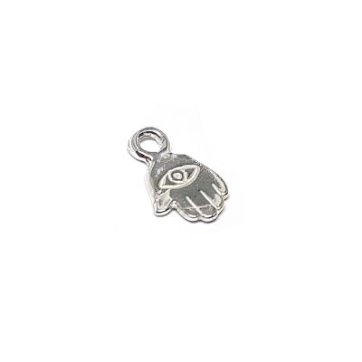 925 Sterling Silver Hamsa Hand & Eye Engraved Charm