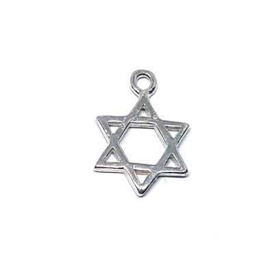 925 Sterling Silver Magen Star Of David Charm Pendant