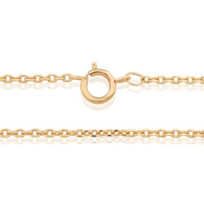 14K Yellow Gold 1.3mm Rolo Chain 18" (45cm)
