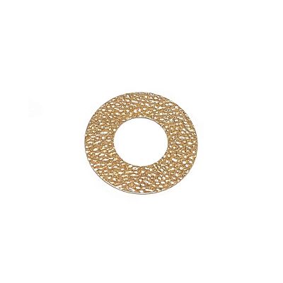 Yellow Gold Filled Satin Round Disc 20mm