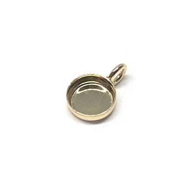 Yellow Gold Filled Bezel Cup +Ring 4mm