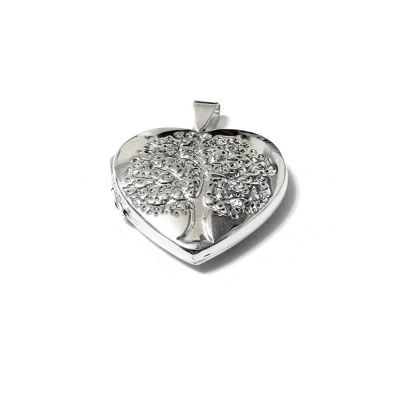925 Sterling Silver Large Heart Locket Pendant