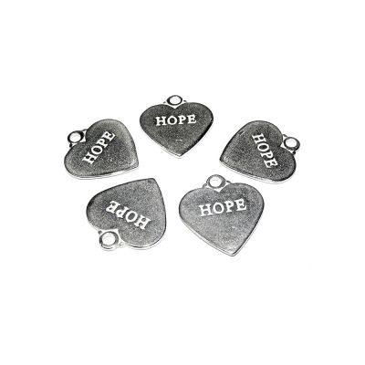 925 Sterling Silver Hope Heart Pendant