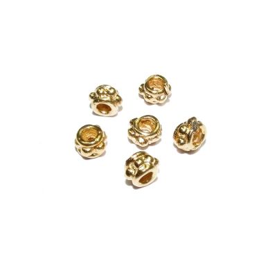 14K Gold Plated Dotted Bead 4.4mm