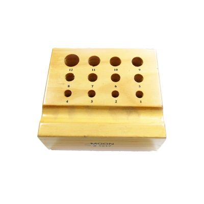 Wooden Box For Dapping Punches 12 Holes