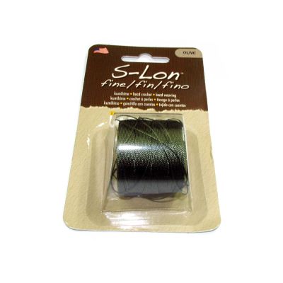 Olive Twisted Silicon Cord 0.4mm