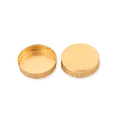 9K Yellow Gold Round Bezel Cup 10mm