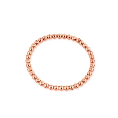 Rose Gold Filled 2mm Beaded Wire Ring  Size 6