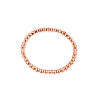 Rose Gold Filled 2.5mm Beaded Wire Ring  Size 6