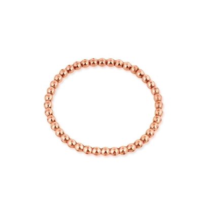 Rose Gold Filled 3mm Beaded Wire Ring  Size 6