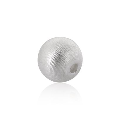 925 Sterling Silver Satin Textured Bead 4mm