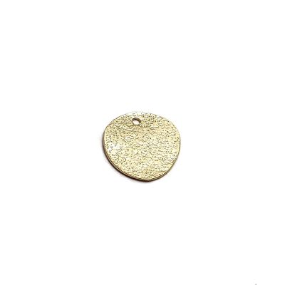 Yellow Gold Plated 5% 14K Satin Disc 10mm