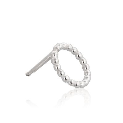 925 Sterling Silver Hoop Earring 1.2mm Pearl Wire 6mm O/D