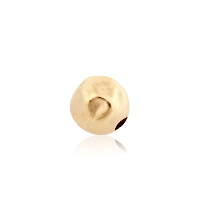 Yellow Gold Filled Hammered Bead 3mm (Hole 1mm)