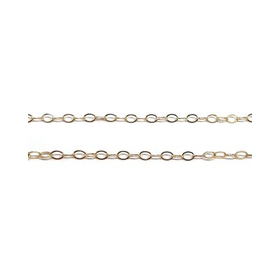 Yellow Gold Filled Cable Flat Chain