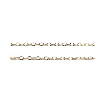 Yellow Gold Filled Cable Flat Chain 4mm