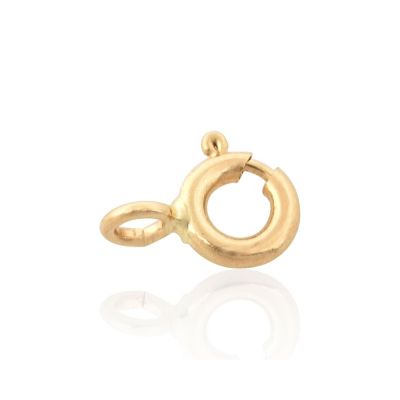 14K Yellow Gold 7mm Spring Ring Clasp