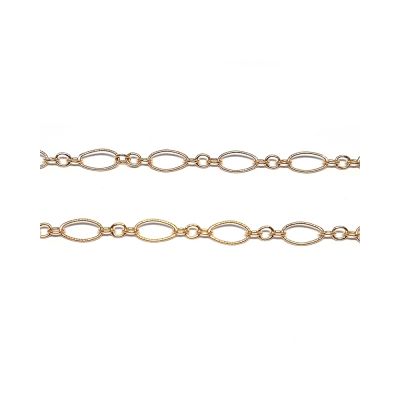 Yellow Gold Filled Figaro 3+1 Designed Chain 3X5mm
