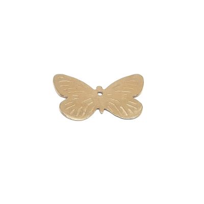 14K Gold Plated Large Butterfly Pendant