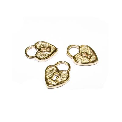 14K Gold Plated Heart Key Pendant